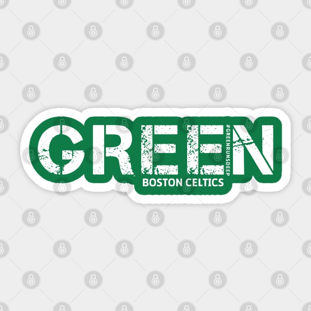 Green Boston Celtics Sticker by teesmile